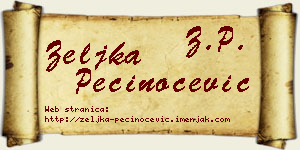 Željka Pečinoćević vizit kartica